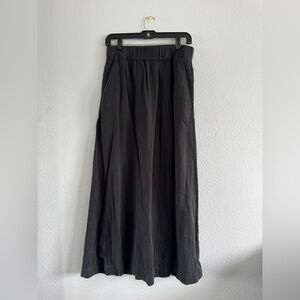 PACT Black Maxi Slit Skirt